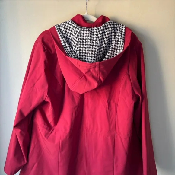 Market & Spruce Regan Rain Jacket Red Women's Size 2XL - Picture 2 of 3